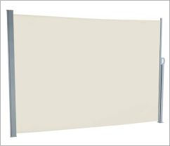 Beige 138" L x 71" W Retractable Side Awning, Full Aluminum Rust-Proof, Patio Awning, Screen Fence Privacy Divider,, Windproof, UV-Resistant, with Base Bracket, Outdoor, Garden